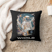 世界宇宙飛行士デザイン クッション (ブランケット)