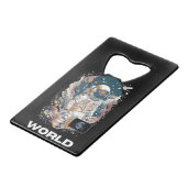 世界宇宙飛行士デザイン クレジットカード栓抜き (正面アングル)