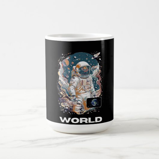世界宇宙飛行士デザイン コーヒーマグカップ (中央)