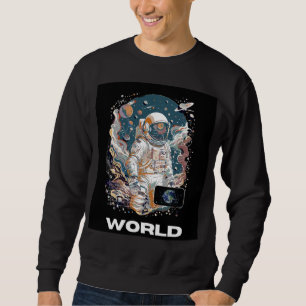 世界宇宙飛行士デザイン スウェットシャツ