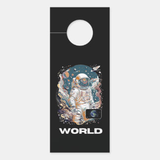 世界宇宙飛行士デザイン ドアノブサイン