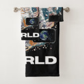 世界宇宙飛行士デザイン バスタオルセット (インサイチュ)