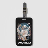 世界宇宙飛行士デザイン ラゲッジタグ (正面縦)