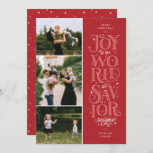 世界宗教クリスマスカードへの喜び シーズンカード (正面/裏面)