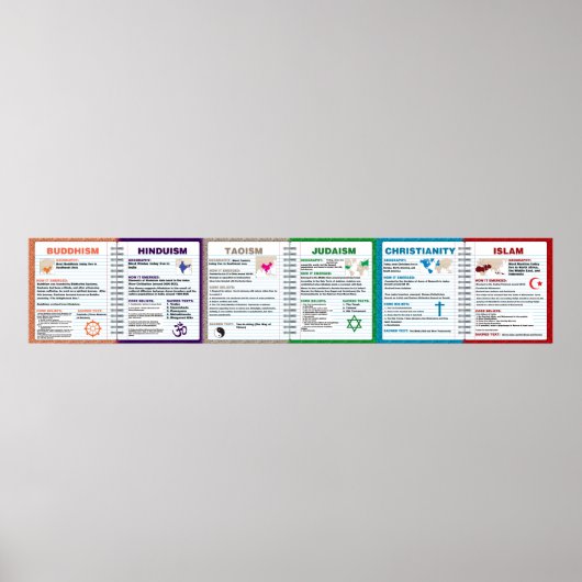 世界宗教ポスター ポスター (正面)