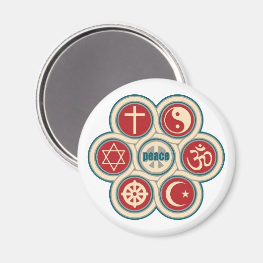 世界宗教平和 マグネット (正面/裏面)