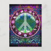 世界宗教生命の平和の木マンダラ ポストカード (正面)