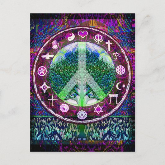 世界宗教生命の平和の木マンダラ ポストカード (正面)