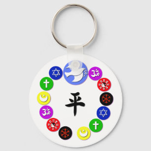 世界宗教記号 キーホルダー