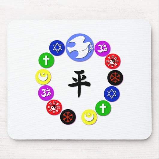 世界宗教記号 マウスパッド (正面)