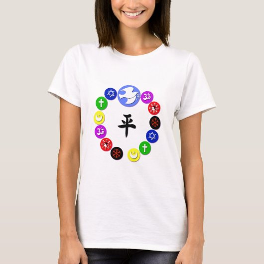世界宗教記号 Tシャツ (正面)