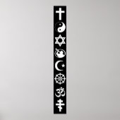 世界専攻のの宗教の象徴 ポスター (正面)