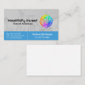 世界市場金融図 | Fintechロゴ 名刺 (正面/裏面)