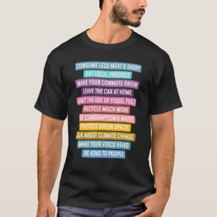 世界市民と世界の平和前向き確認 Tシャツ