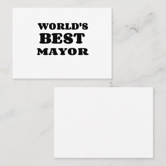 世界市長最高の 名刺 (正面/裏面)