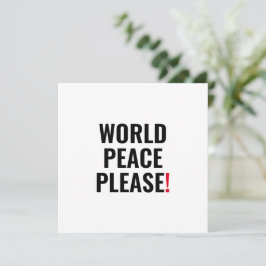 世界平和お願いホワイトブラックレッド戦争カード