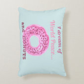 世界平和とドーナツ アクセントクッション (正面(垂直))