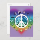 世界平和と宗教の象徴 ポストカード (正面/裏面)