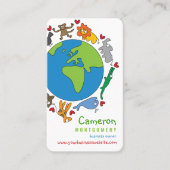 世界平和と愛の可愛い動物たち 名刺 (正面)