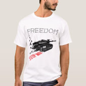 世界平和と自由を願う、戦争反対 Tシャツ (正面)
