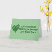 世界平和のために不信仰 カード (黄色い花)