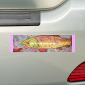 世界平和のための魚 バンパーステッカー (車上)