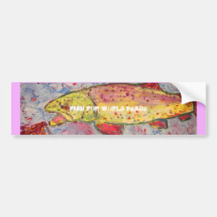 世界平和のための魚 バンパーステッカー