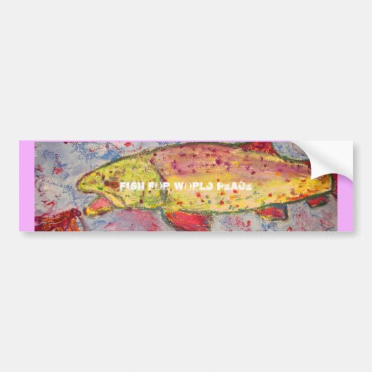 世界平和のための魚 バンパーステッカー (正面)