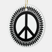 世界平和のサインを手に取ること セラミックオーナメント (左)