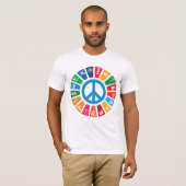 世界平和の持続可能性ゴール 感動的 Tシャツ (正面フル)