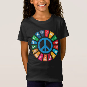 世界平和の持続可能性ゴール 感動的 Tシャツ