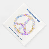 世界平和の日の平和の標識ワードクラウド (コーナー)