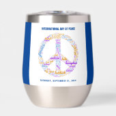 世界平和の日の平和の標識ワードクラウド (正面)