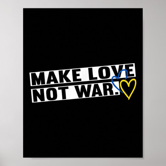 世界平和の男性の女性ではなく愛の平和を作る ポスター (正面)