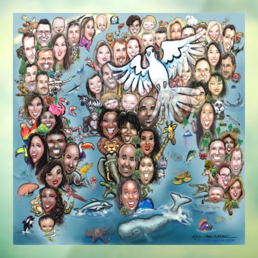 世界平和の窓が貼り付く ウィンドウサイン (シート3)