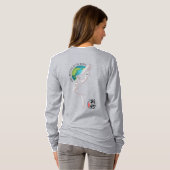 世界平和への希望 |女性長袖 Tシャツ (裏面フル)