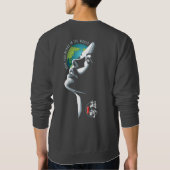 世界平和への希望 |男性 スウェットシャツ (裏面)