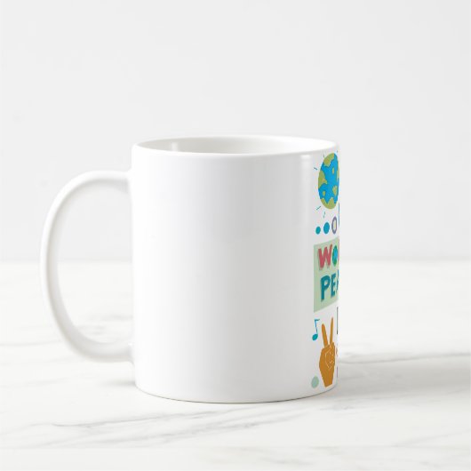 世界平和シンボルマグ コーヒーマグカップ (左)