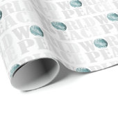 世界平和スタイリッシュシックモダンシンプル ラッピングペーパー (ロールコーナー)