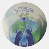 世界平和ステッカー ラウンドシール (正面)