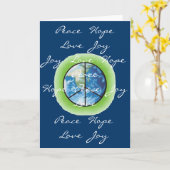 世界平和ノートカード カード (黄色い花)