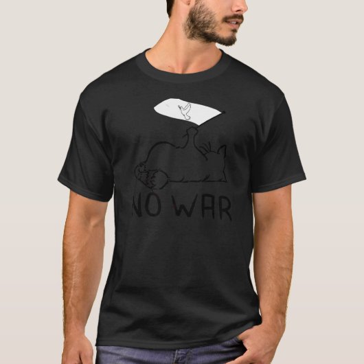 世界平和フラッグキャット Tシャツ (正面)