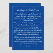 世界平和フラットカード祈りの言葉 (正面/裏面)