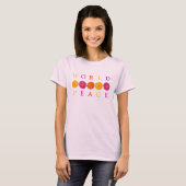 世界平和フラワーパワー Tシャツ (正面フル)