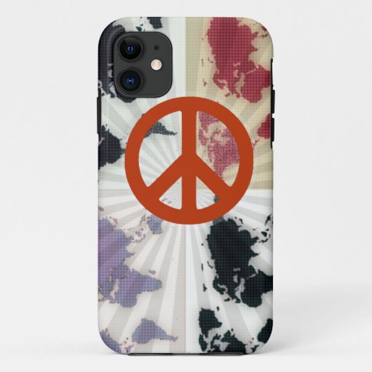 世界平和マップ Case-Mate iPhoneケース (裏面)