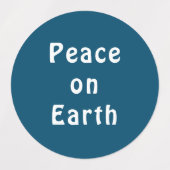 世界平和ミニマリストブルーラベル ラベル (デザイン1)