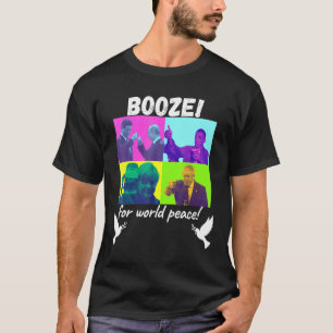 世界平和応援の日のブーゼ国際的ー Tシャツ