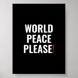 世界平和白黒レッド戦争の抗議 ポスター