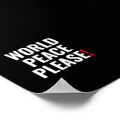 世界平和白黒レッド戦争の抗議 ポスター (角)