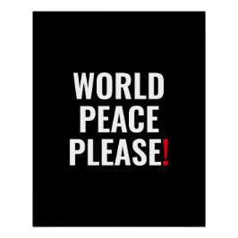 世界平和白黒レッド戦争の抗議 ポスター